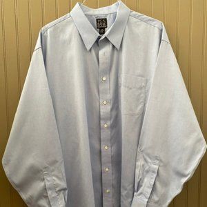 Vintage Jos. A. Bank Polo Crest Logo Shirt Men Size L Blue Button Checker